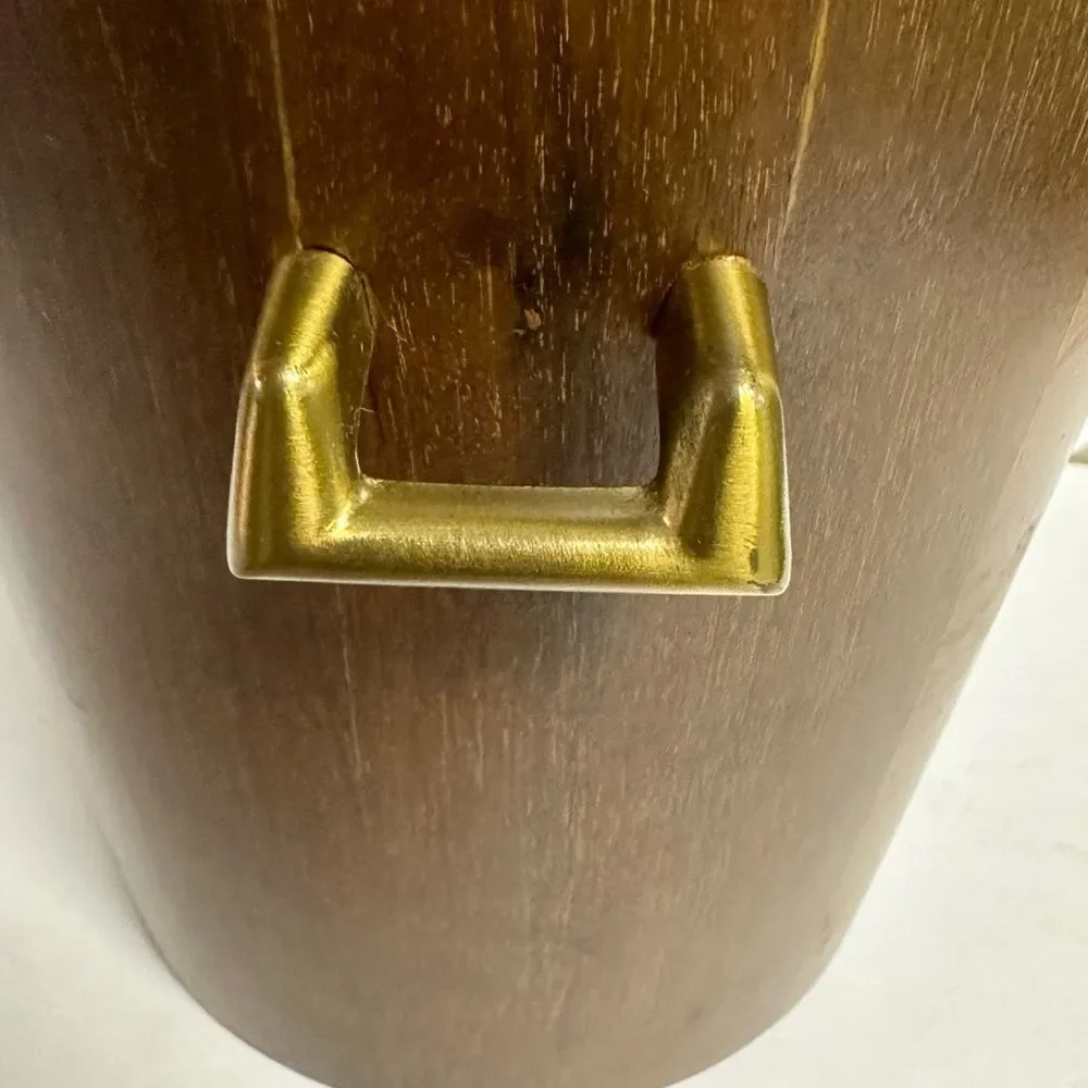 Vintage MCM Vermillion Walnut Co Ice Bucket